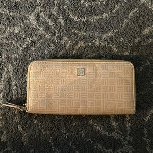 Anne Klein wallet yellow and beige
